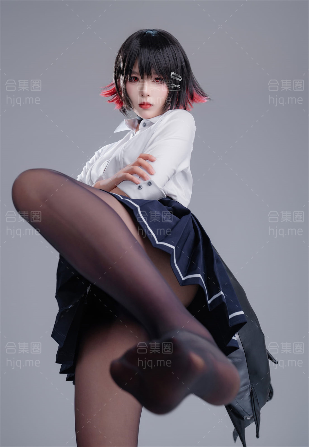 轩萧学姐 鲨鱼妹JK 100p+2分半视频2